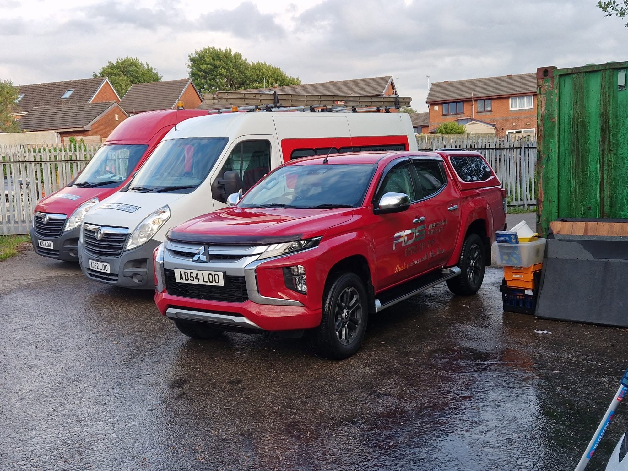 Atherton Drain Services work vehicles
